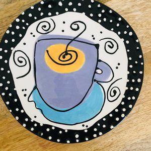 Joanne Delomba For Lotus Set Of 2 Side Plates 7.5"